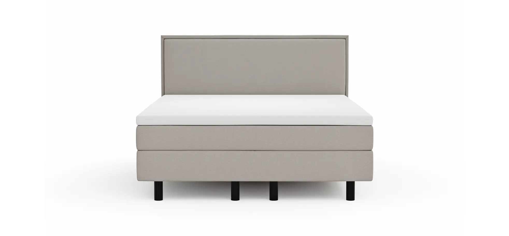 Boxspringbett Valencia - Liegefläche ca. 160x200 cm, Stoff, Mauve