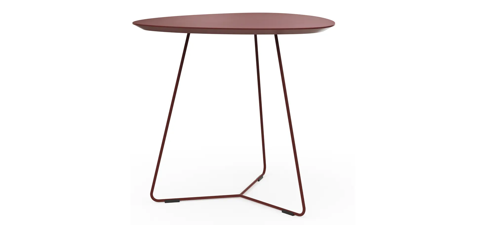 Ecktisch Fano - LBH ca. 59x50x55 cm, Fenix, Bordeaux