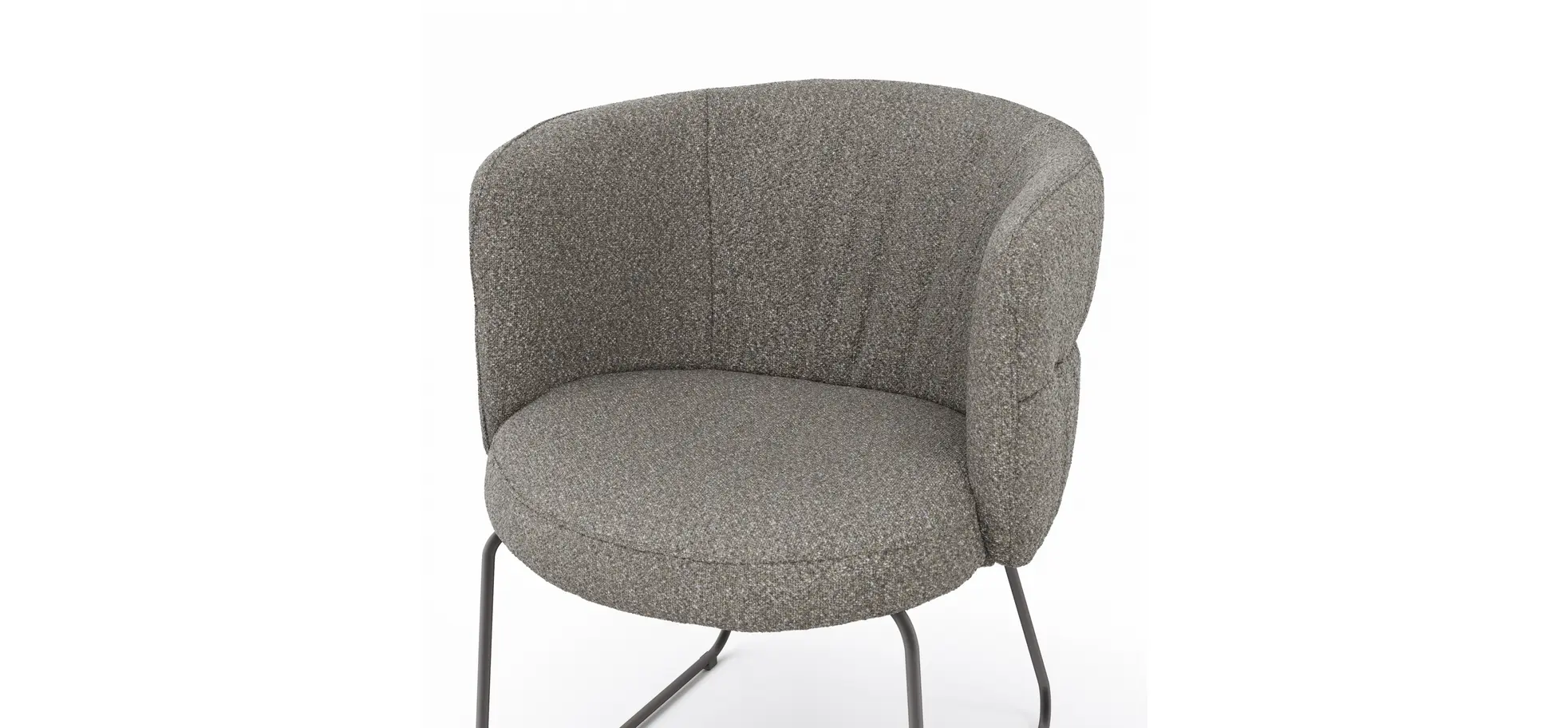 Armlehnstuhl Milana - Stoff, Grau