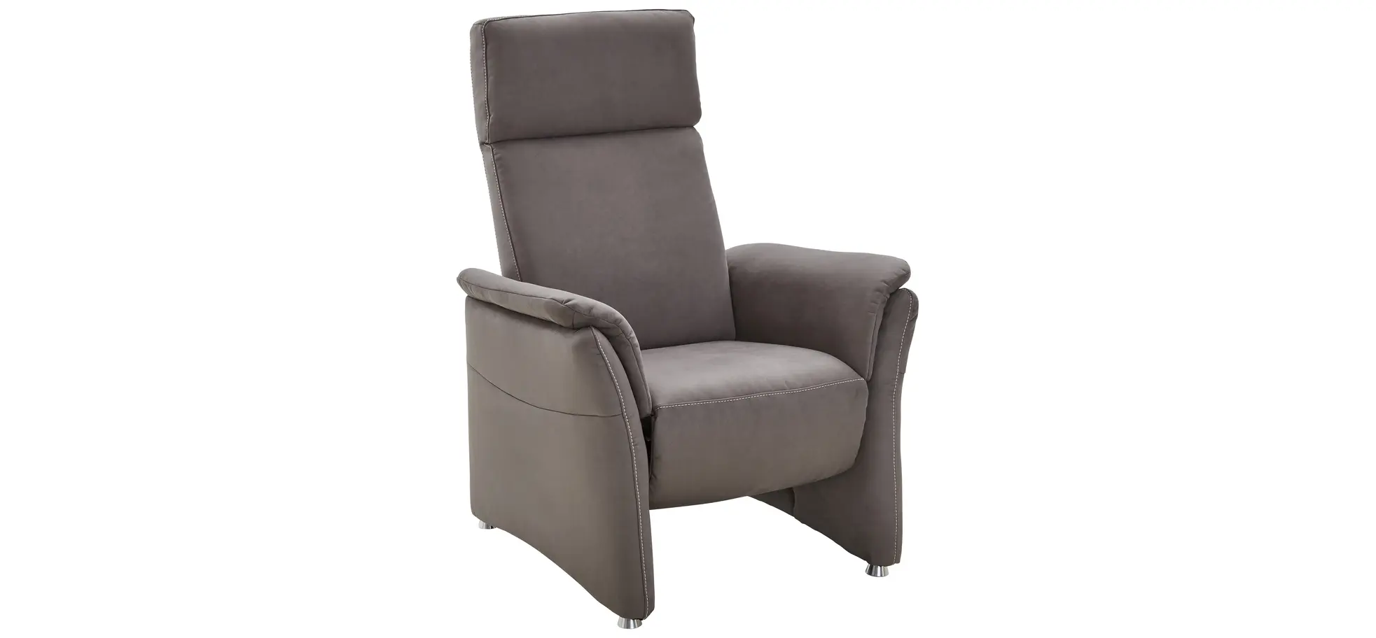 Relaxsessel Arima H - Kopf-/Fußteil/Rückenlehne verstellbar, Stoff, Dunkelbraun