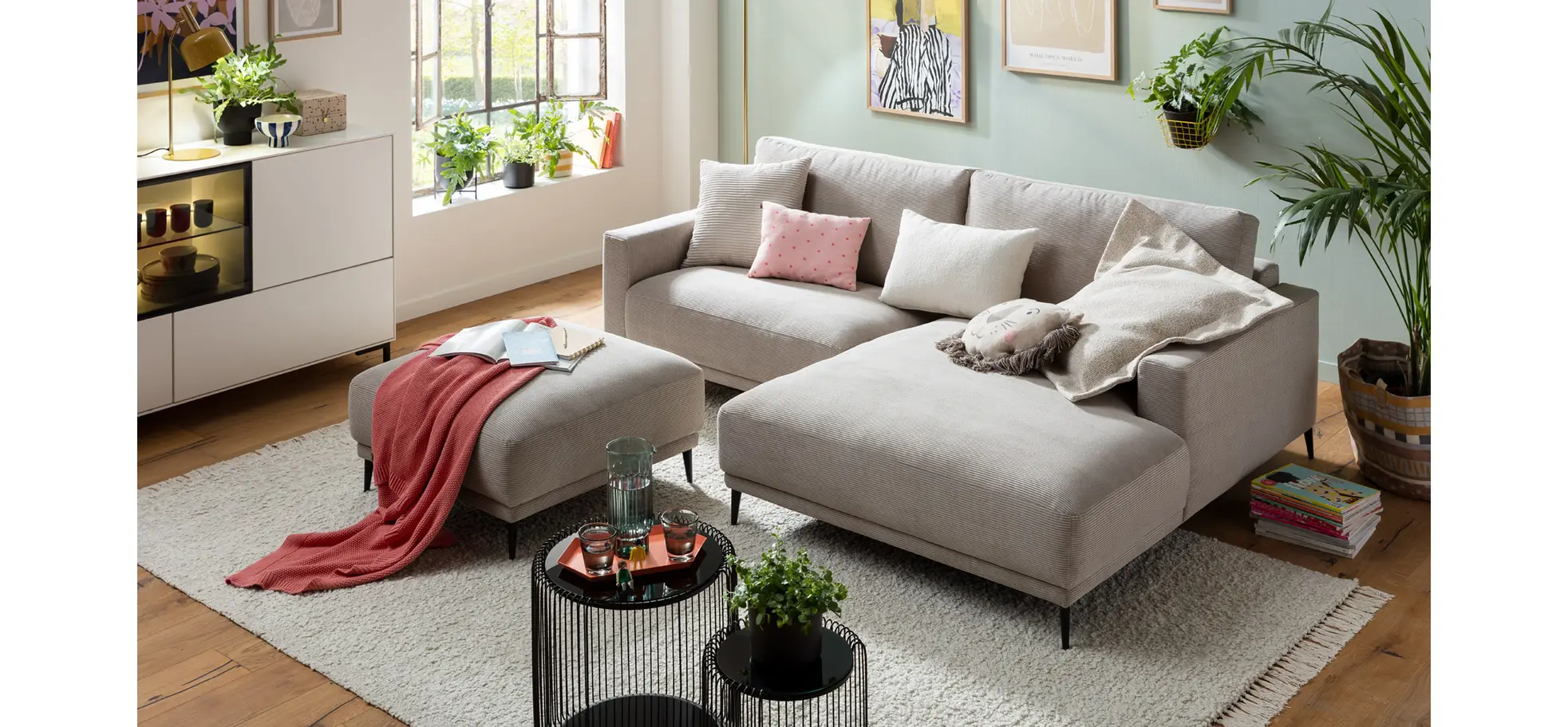 Longseat Solero - Stoff, Hellgrau