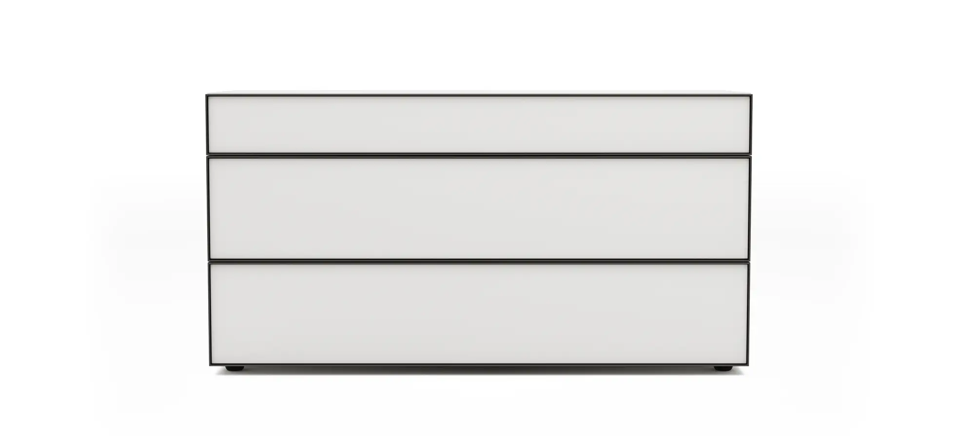 Kommode Loretto - BHT ca. 135x70x53 cm, Lack matt, Weiß