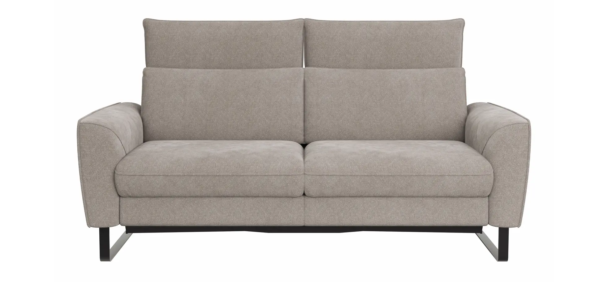 Sofa Avela - 2-Sitzer inkl. Sitzvorzug motorisch und Kopfteil verstellbar, Stoff, Bisquit 1291430748