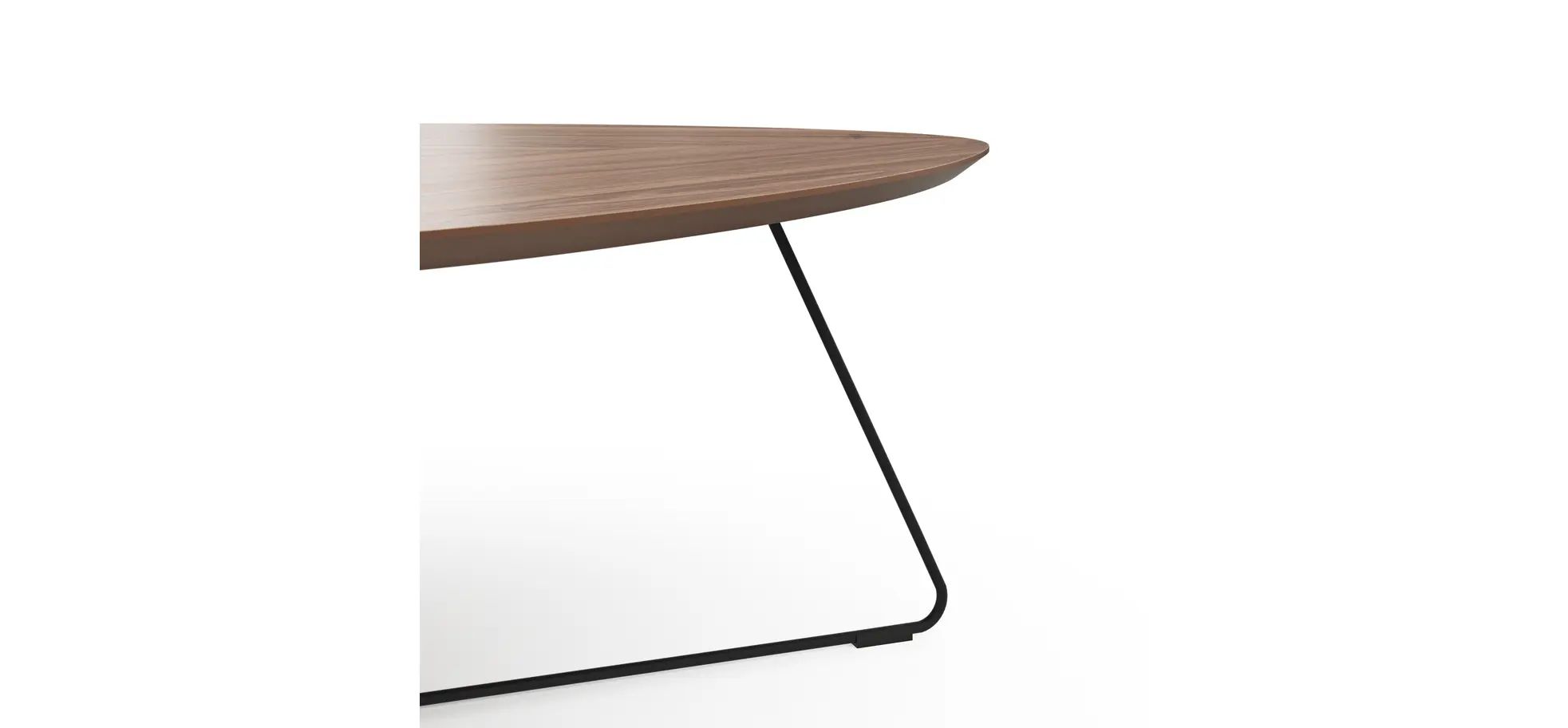 Couchtisch Fano - LBH ca. 96x86x38 cm, Nussbaum, Furnier