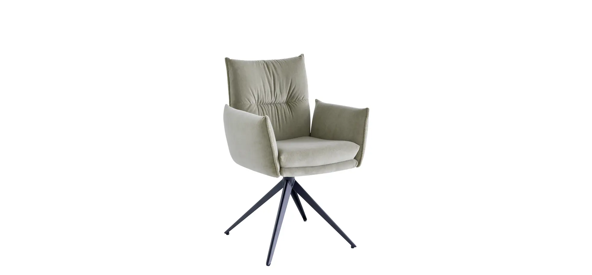 Armlehnstuhl Coscino - Velour, Graubeige