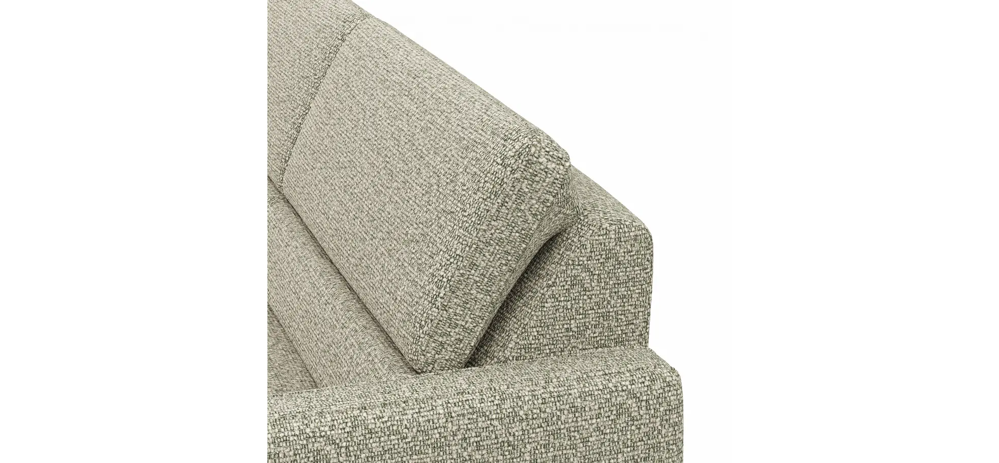 Ecksofa Valera - Longchair mit 3-Sitzer rechts inkl. Rückenlehne verstellbar und Relaxfunktion motorisch, Stoff, Limone