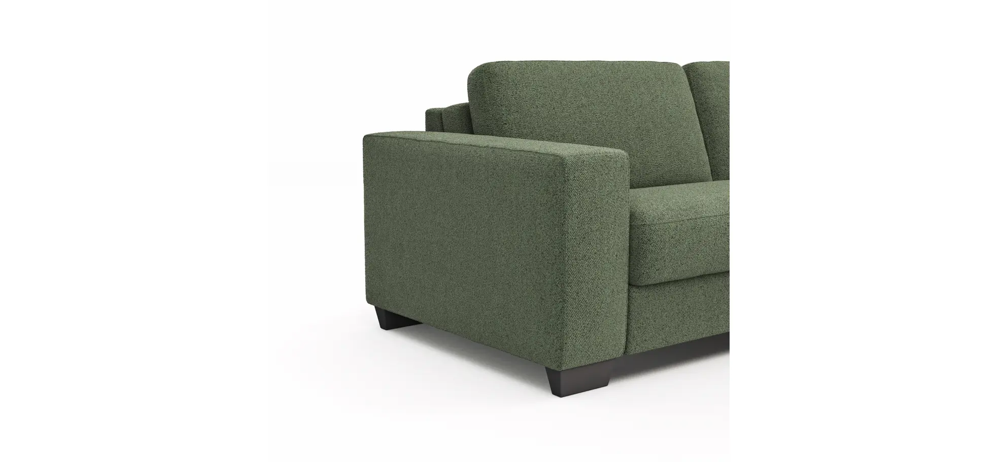Sofa Nuoro - 3-Sitzer inkl. Schlaffunktion, Stoff, Olivgrün