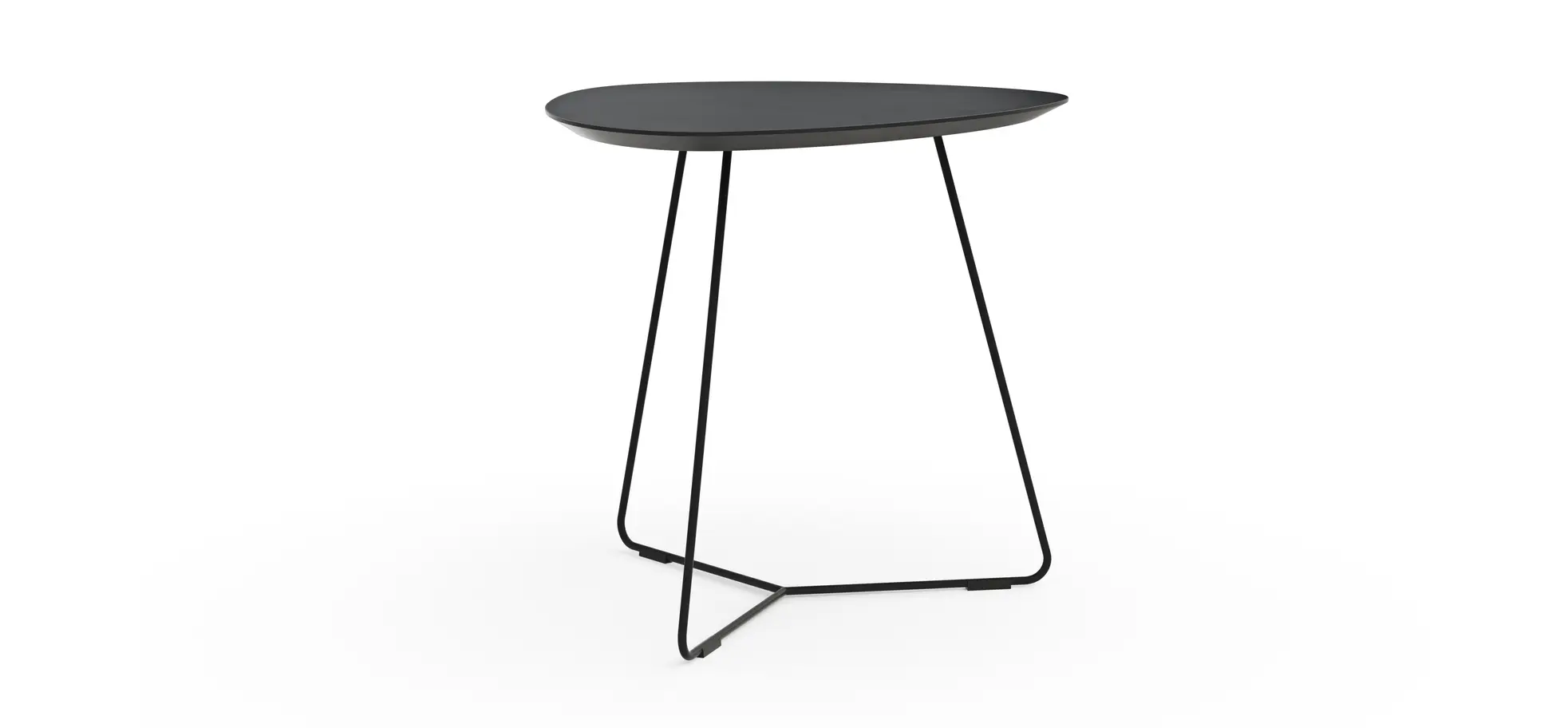 Ecktisch Fano - LBH ca. 59x50x50 cm, Fenix, Schwarz