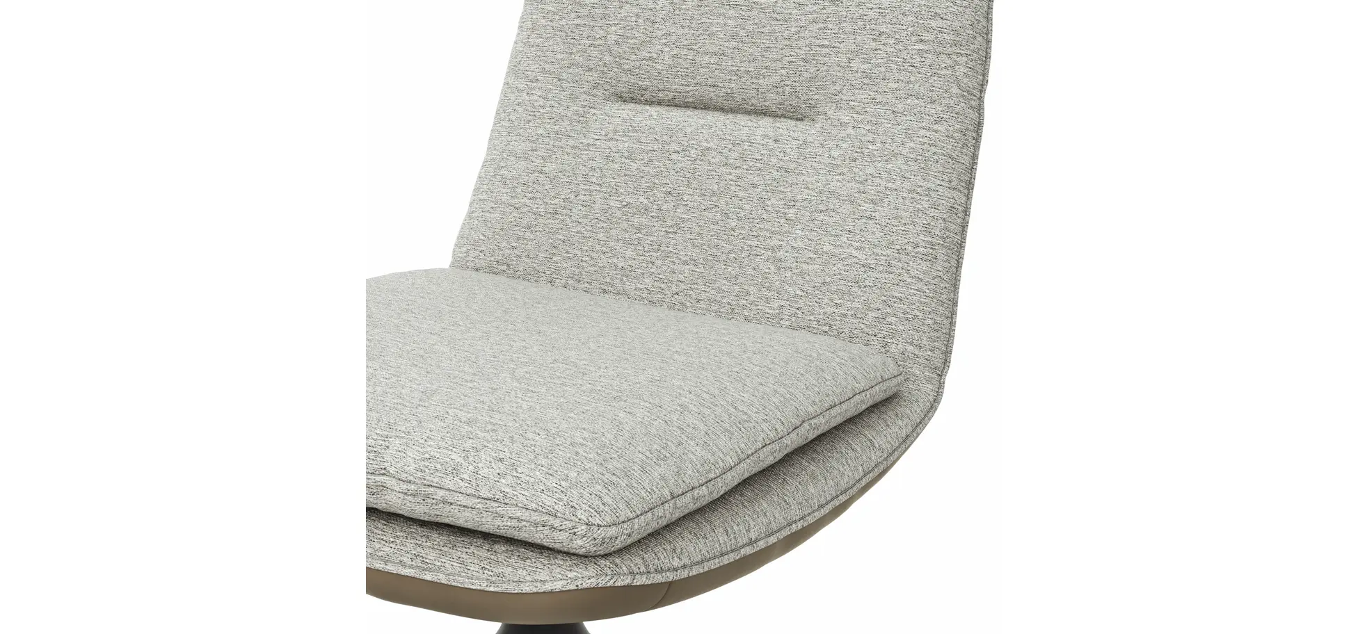 Polsterstuhl Macano - drehbar, Stoff & Leder, Hellgrau, Steingrau