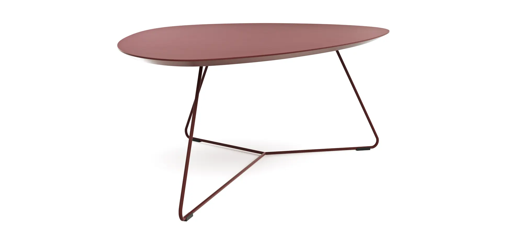 Couchtisch Fano - LBH ca. 121x75x38 cn, Fenix, Bordeaux