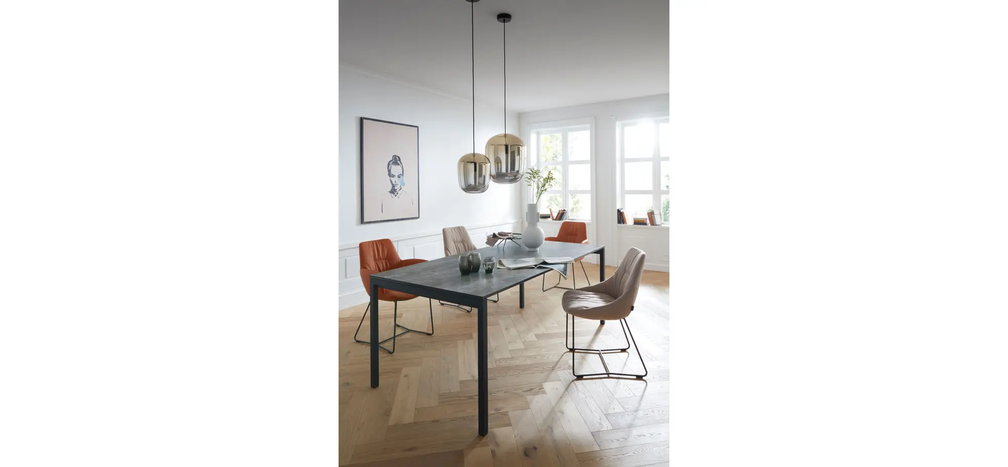 Armlehnstuhl Pegara - Leder, Papaya