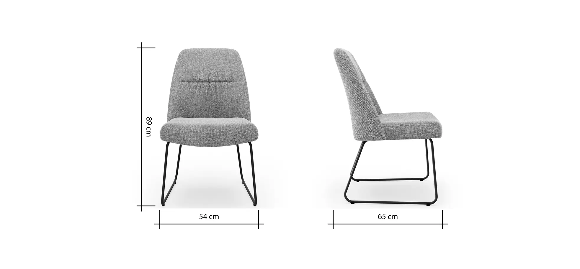 Stuhl Sagres - Stoff, Graubeige