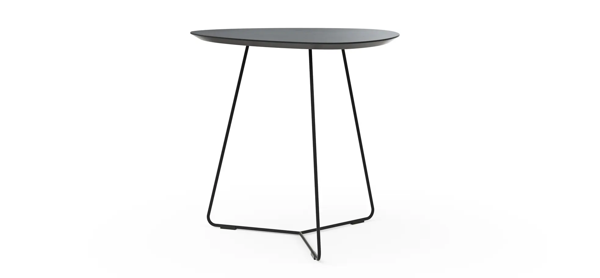 Ecktisch Fano - LBH ca. 59x50x55 cm, Fenix, Schwarz