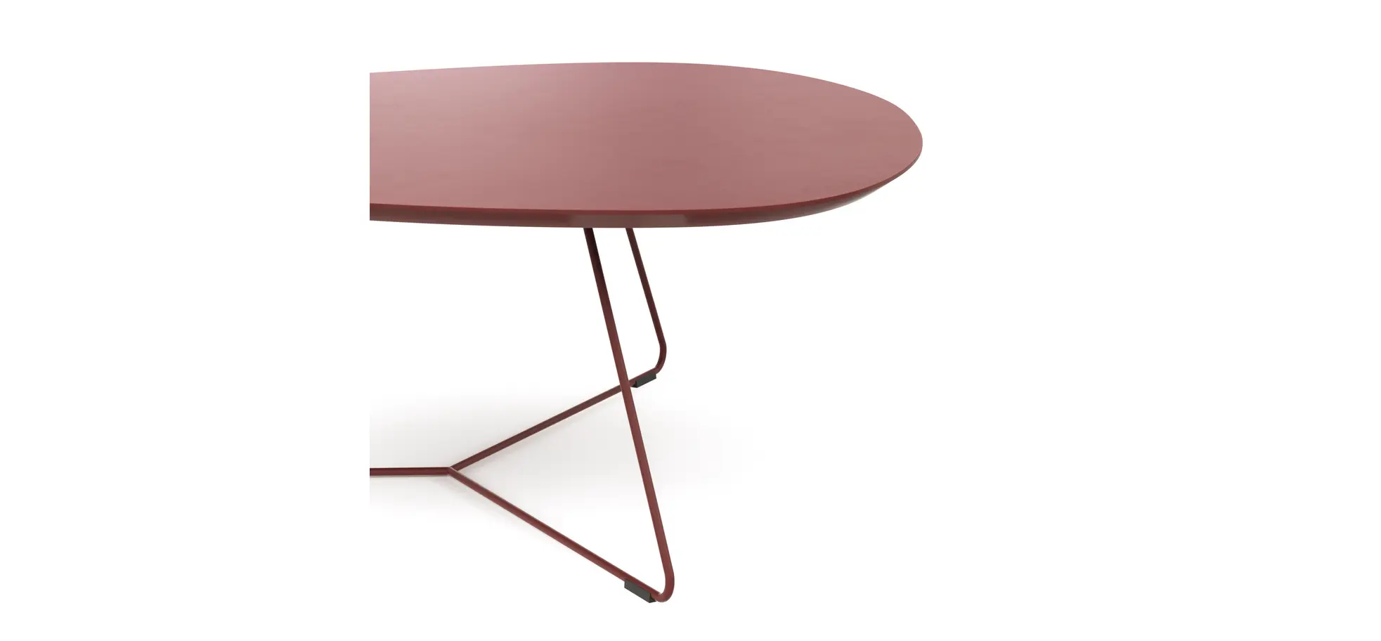 Couchtisch Fano - LBH ca. 96x86x38 cm, Fenix, Bordeaux