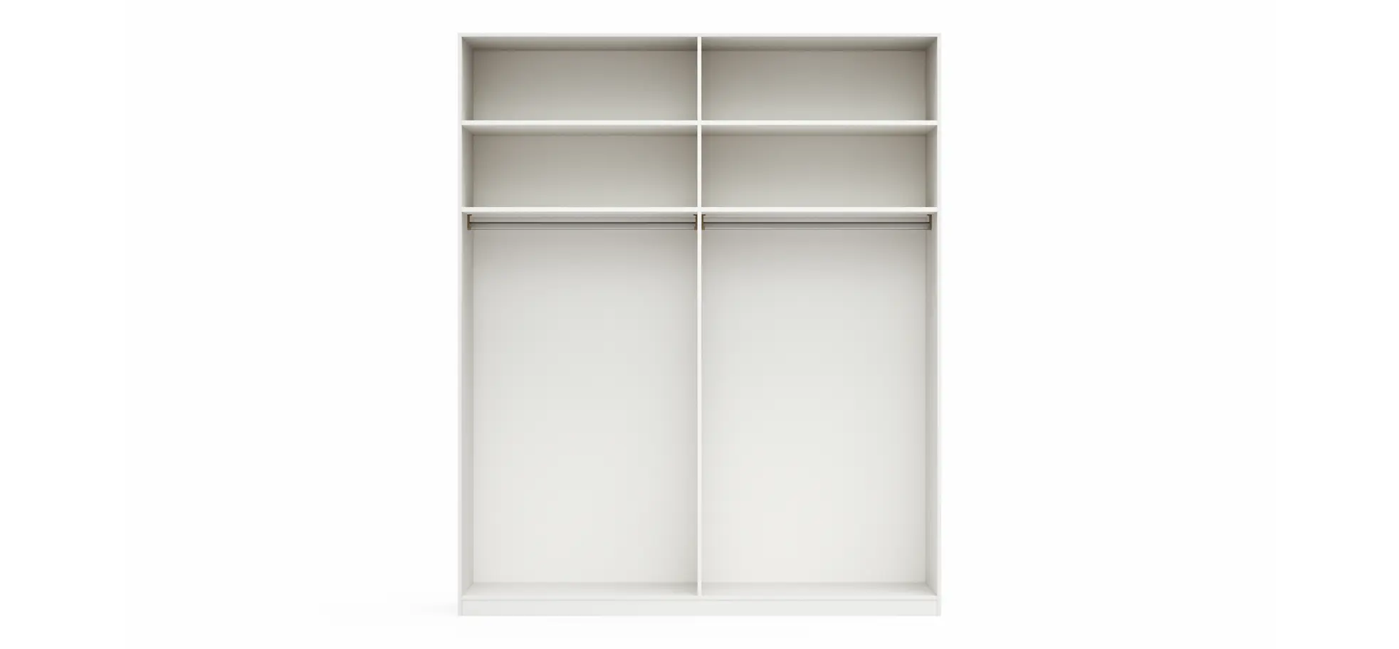 Drehtürenschrank Viana - B. ca. 200 cm, Lack, Weiß