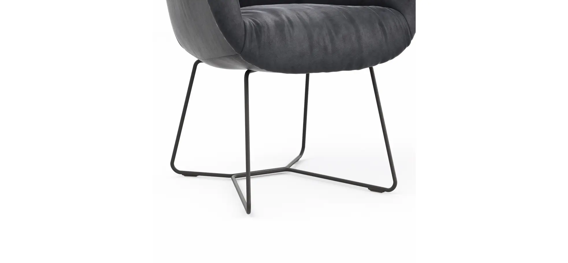 Dinnerchair Sevano - Leder, Anthrazit