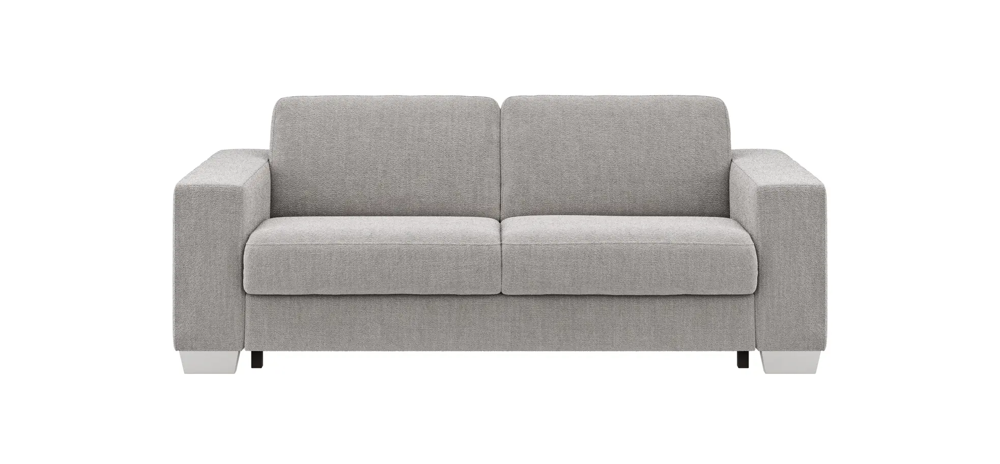 Sofa Nuoro - 2,5-Sitzer inkl. Schlaffunktion, Armlehne breit, Stoff, Grau
