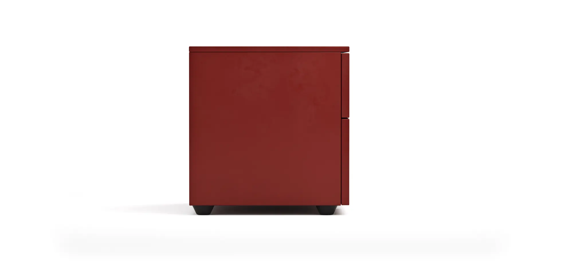 Nachttisch Loretto - Lack matt, Bordeaux