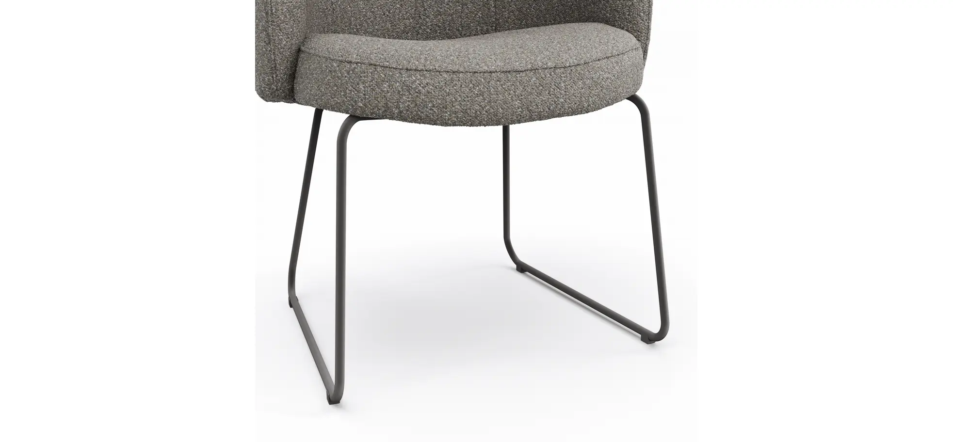 Armlehnstuhl Milana - Stoff, Grau