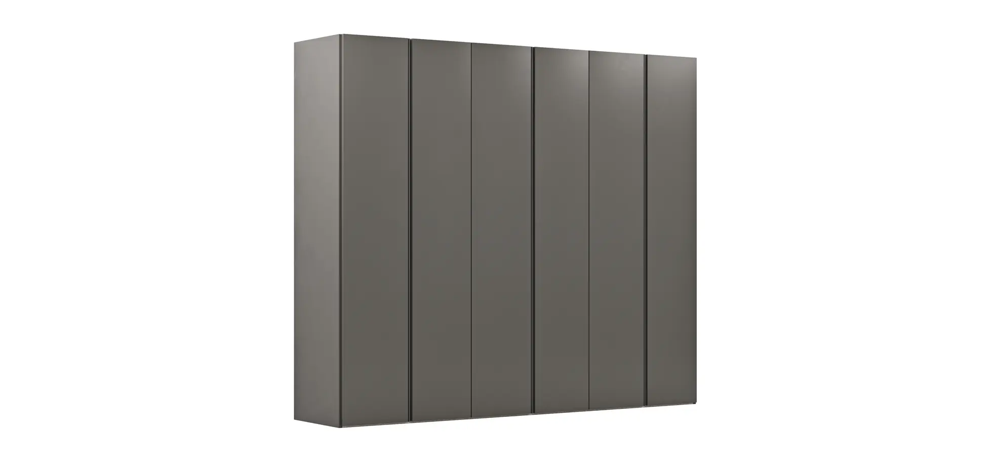 Drehtürenschrank Loretto - B ca. 280 cm, Melamin matt, Anthrazit 101953