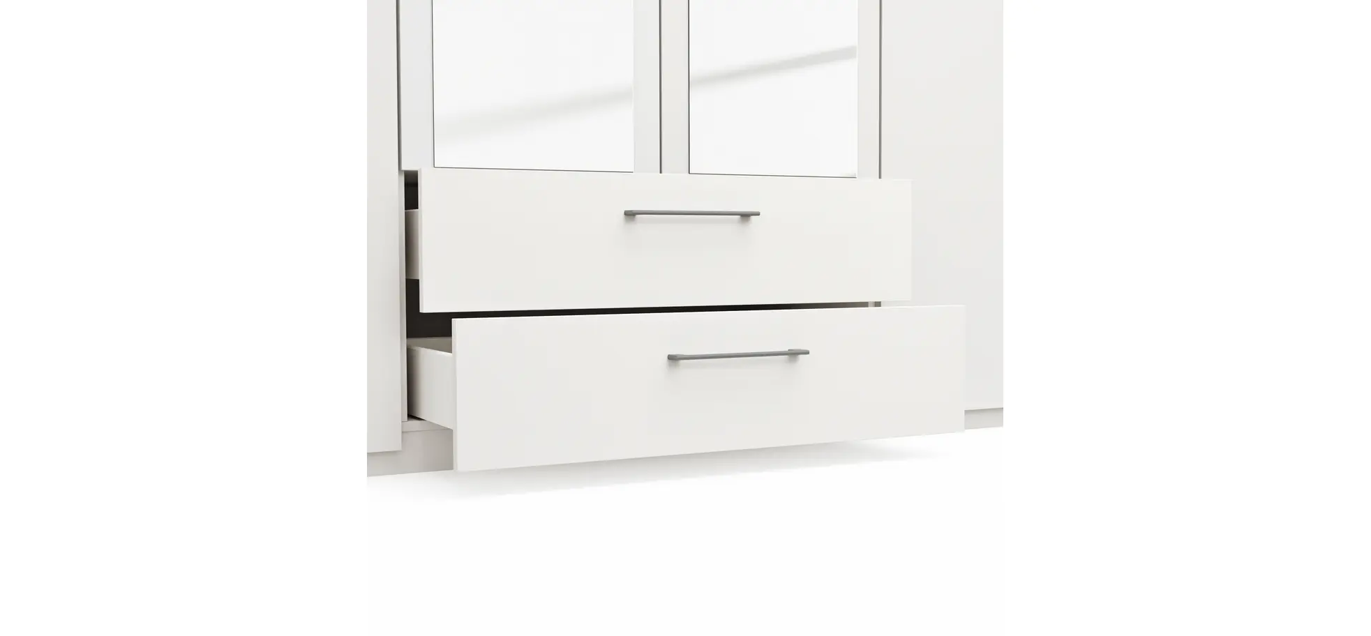 Drehtürenschrank Viana - B. ca. 180cm, Lack, Weiß