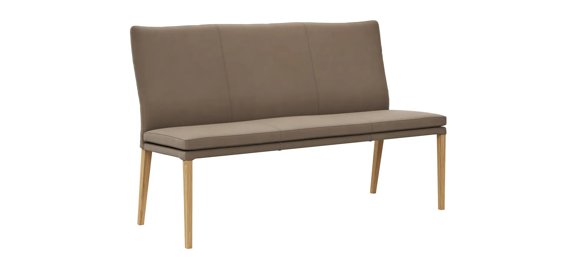 Polsterbank Tuma - Breite ca. 155 cm, Leder, Kitt 134059