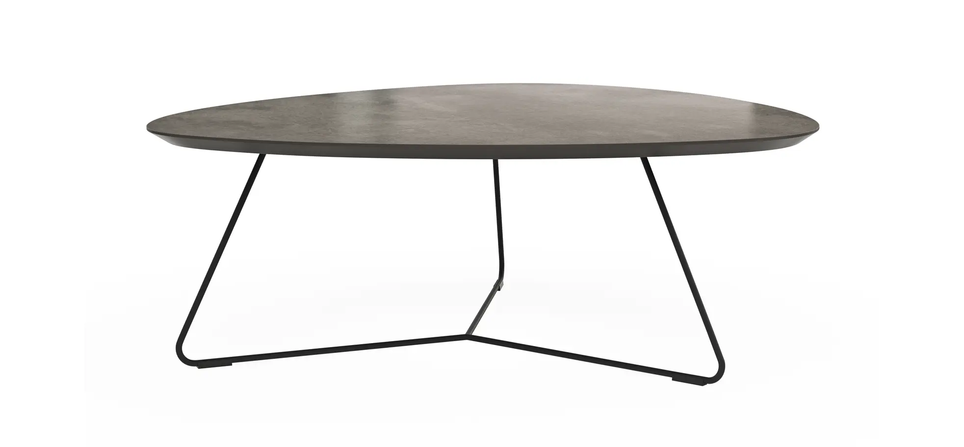 Couchtisch Fano - LBH ca. 87x78x33 cm, HPL Laminat, Graubraun