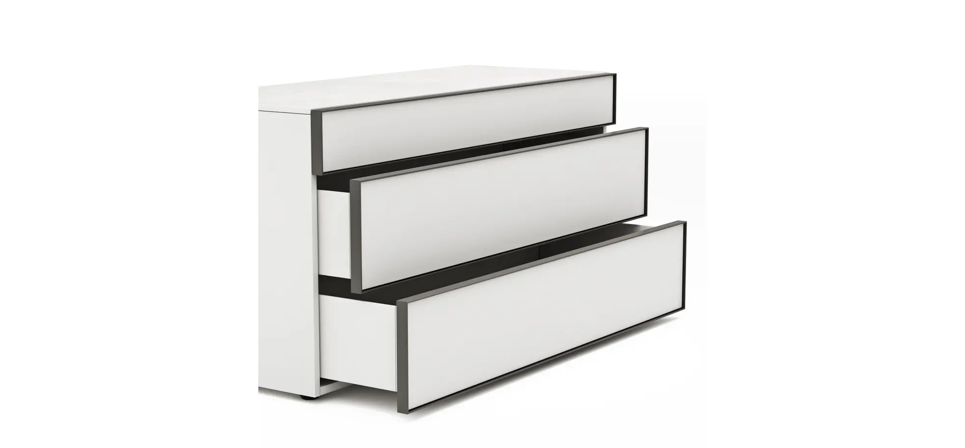 Kommode Loretto - BHT ca. 135x70x53 cm, Lack matt, Weiß