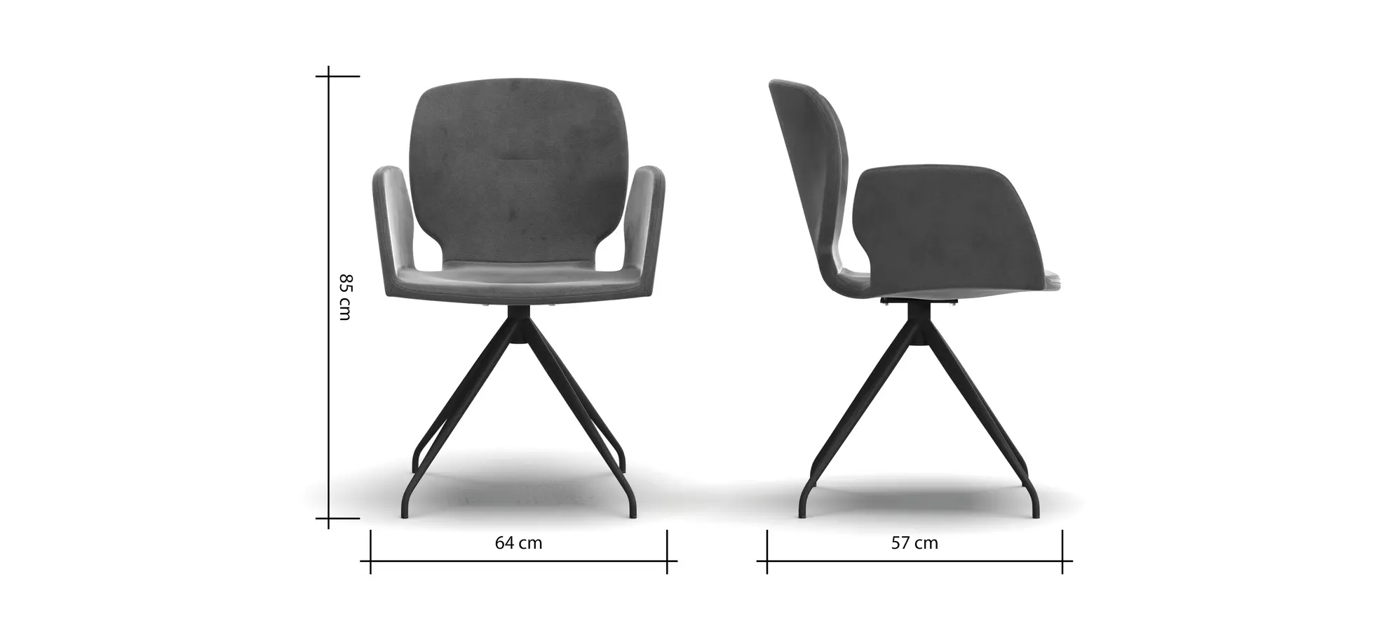 Armlehnstuhl Saltino - Stoff, Schlammgrün