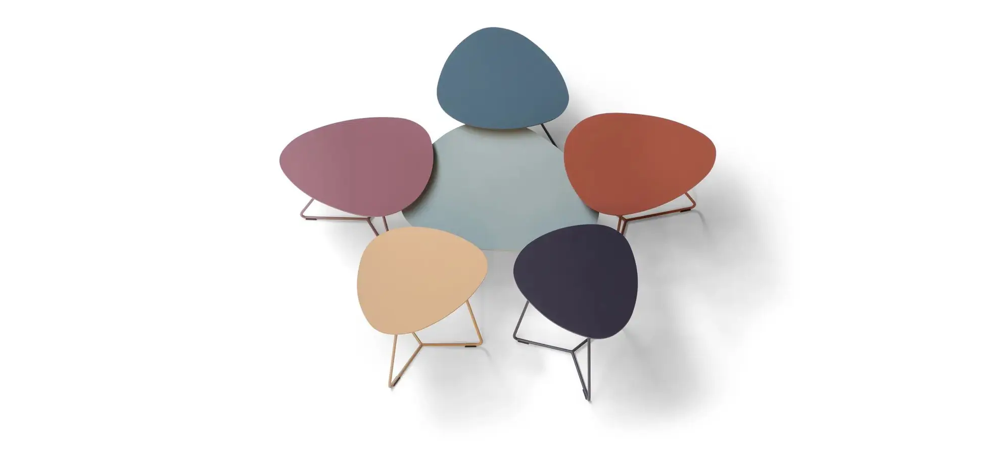 Ecktisch Fano - LBH ca. 59x50x55 cm, Fenix, Bordeaux