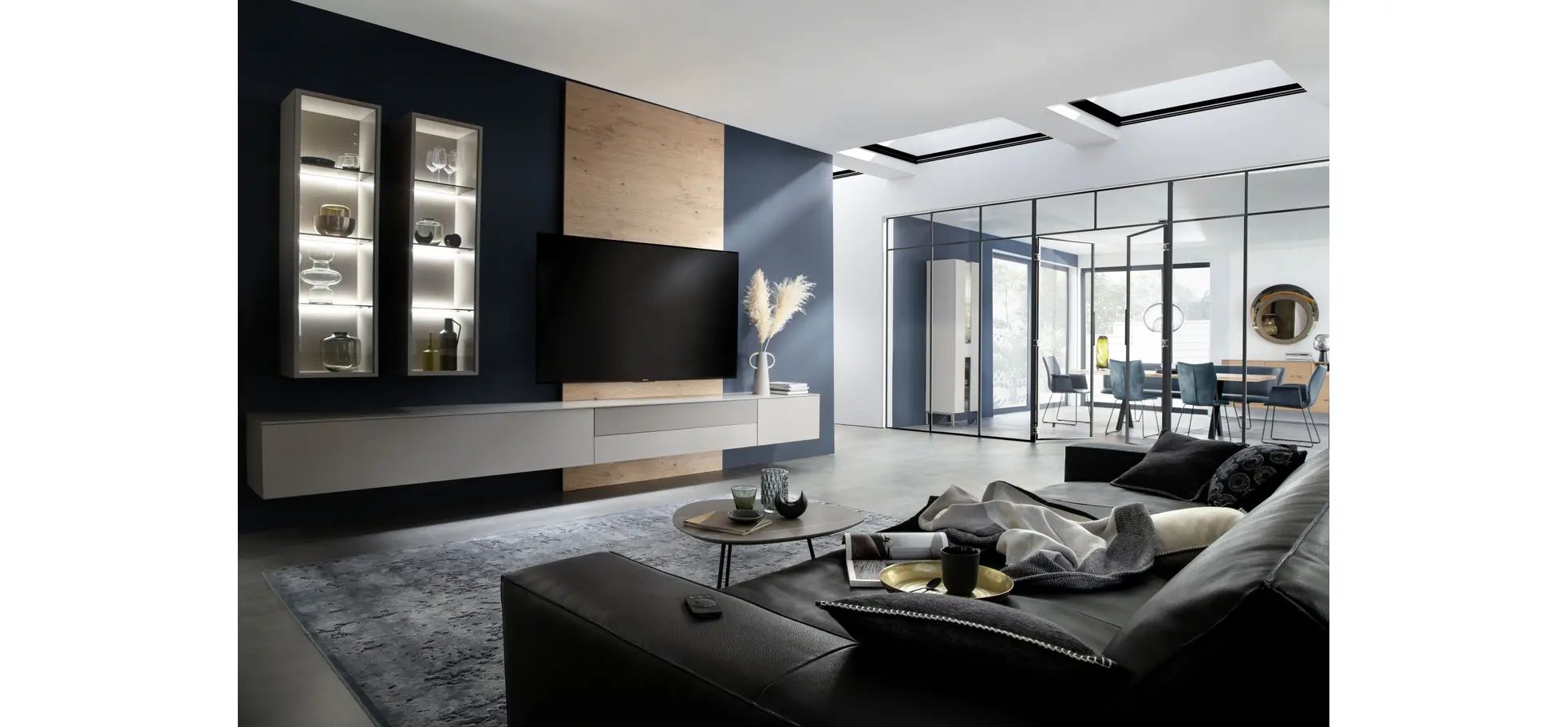 Ecktisch Fano - LBH ca. 59x50x50 cm, HPL Laminat, Grau