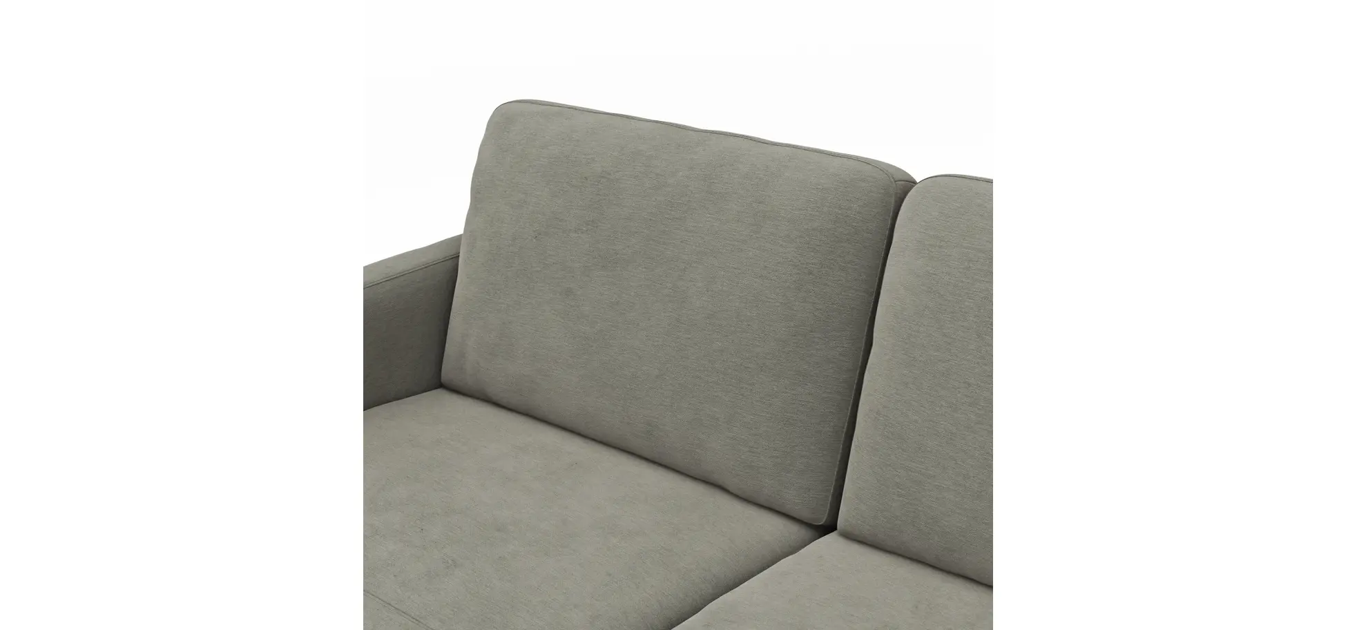 Wohnlandschaft Enna - Longchair links, 2,5-Sitzer, Ecke rechts, Stoff, Grau