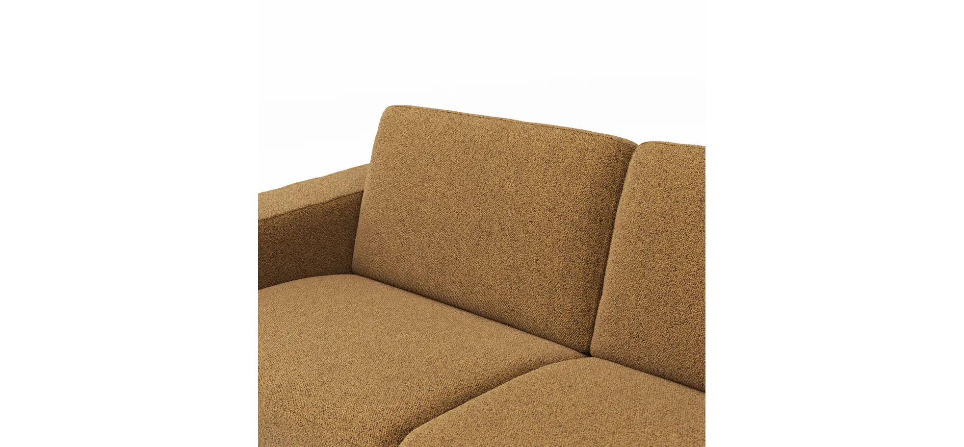 Sofa Nuoro - 2,5-Sitzer inkl. Schlaffunktion, Armlehne breit, Stoff, Cognac