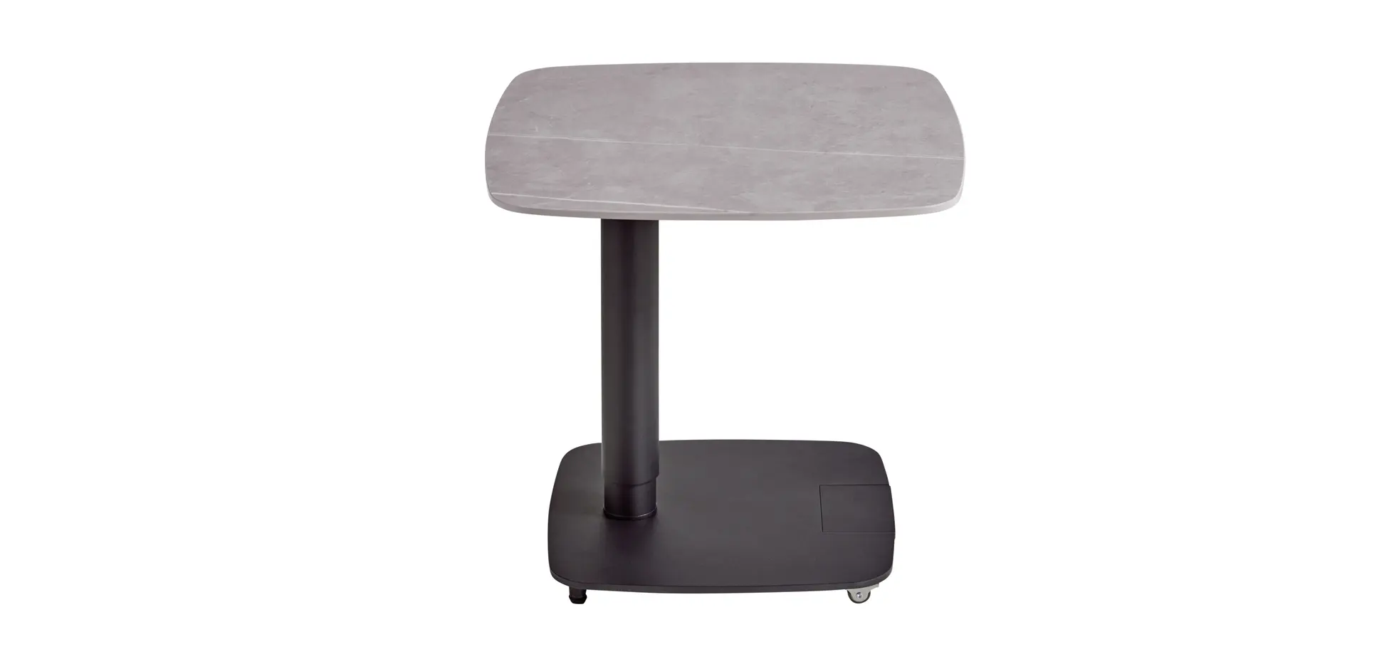 Beistelltisch Camas - LBH ca. 50x50x48 cm, Keramik, Dunkelgrau