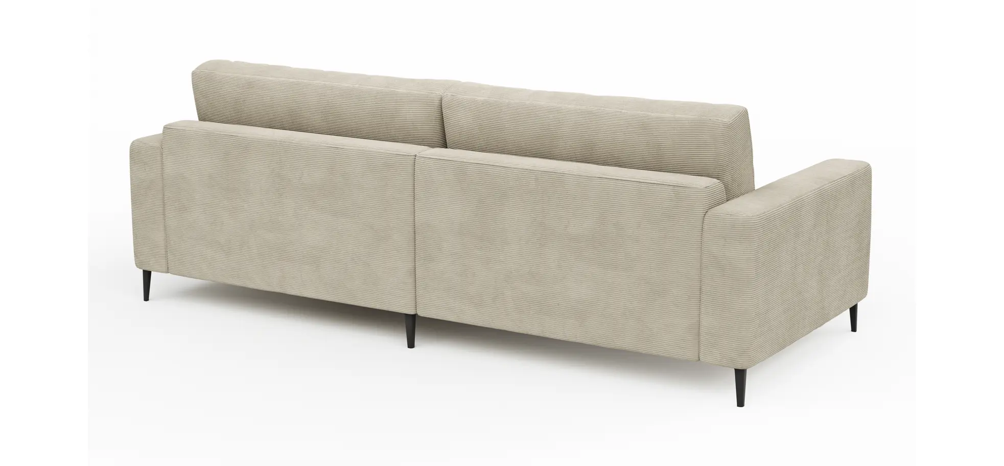 Ecksofa Solero - 1,5-Sitzer mit Longchair rechts, Stoff, Sand