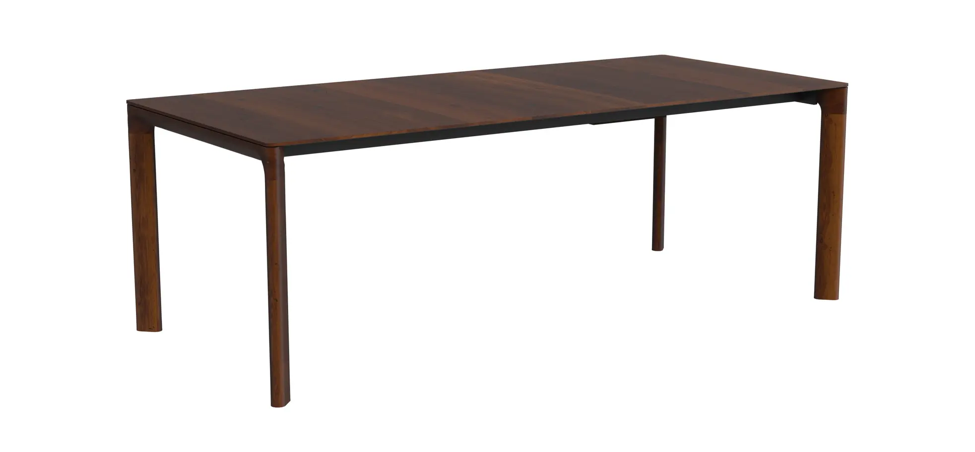 Esstisch 3400 - ausziehbar, LB ca. 220x100 cm, Astiger Nussbaum massiv 134354