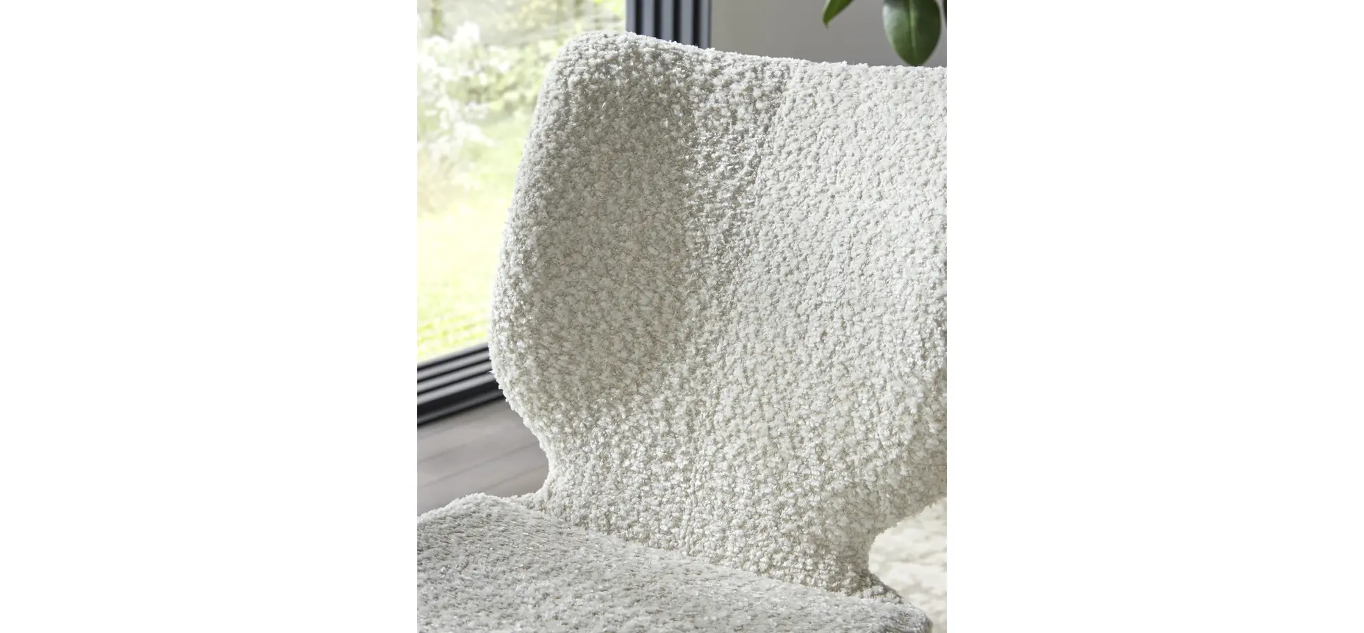 Stuhl Cupi - Stativ, Stoff, Ecru