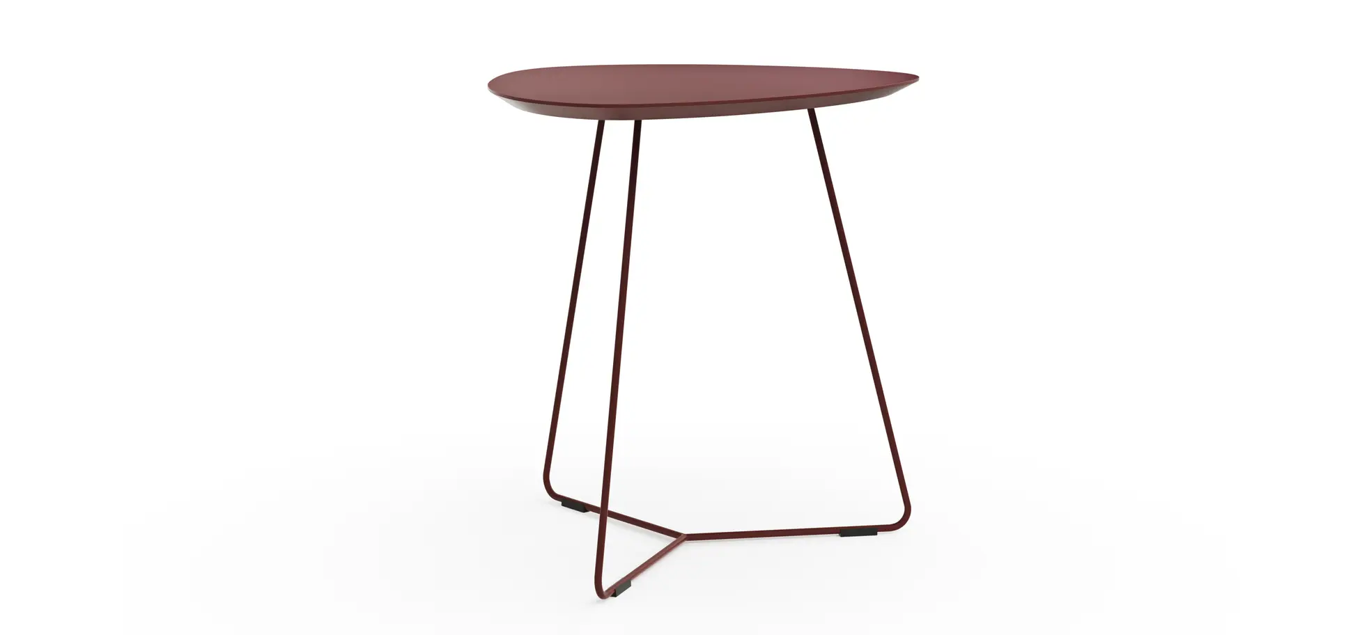 Ecktisch Fano - LBH ca. 59x50x55 cm, Fenix, Bordeaux
