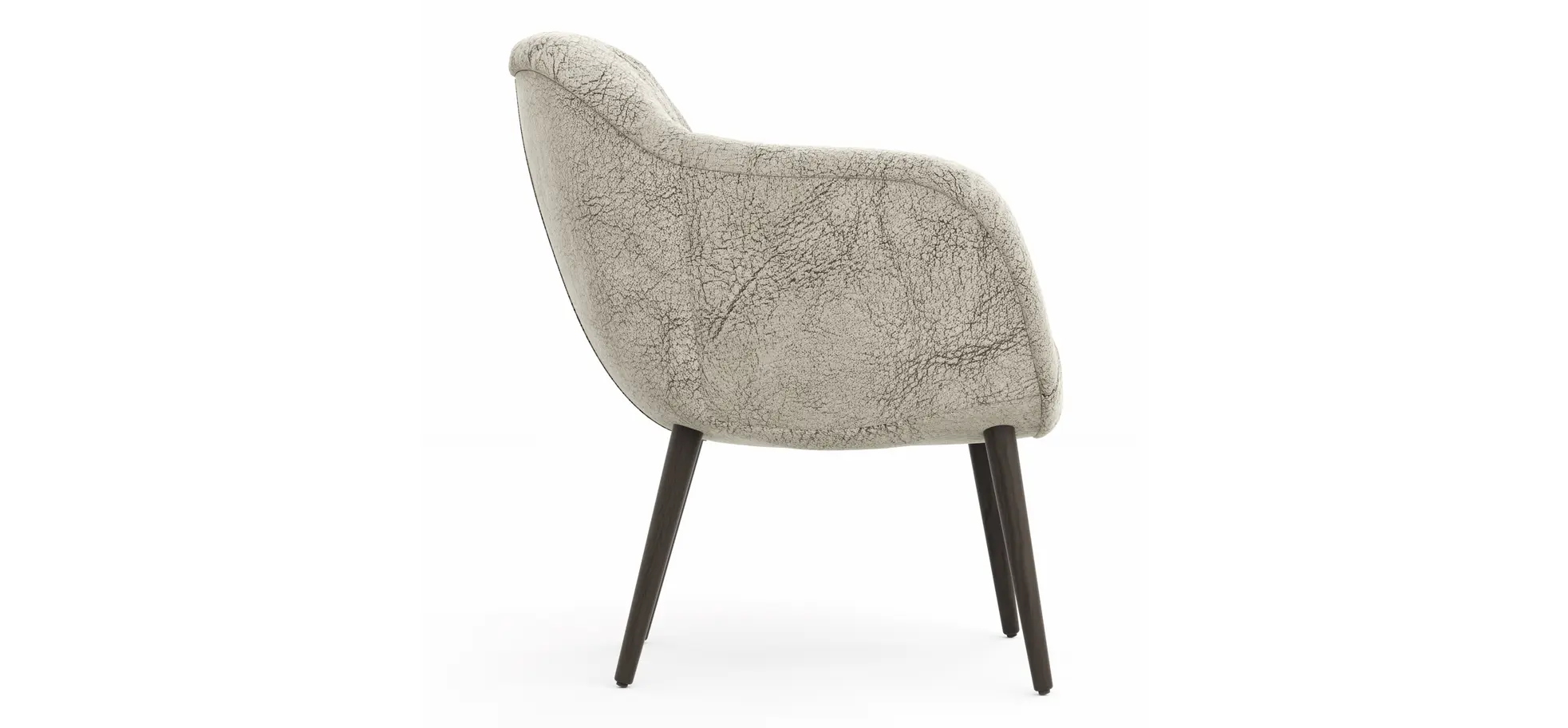 Sessel Sevano - Leder, Offwhite