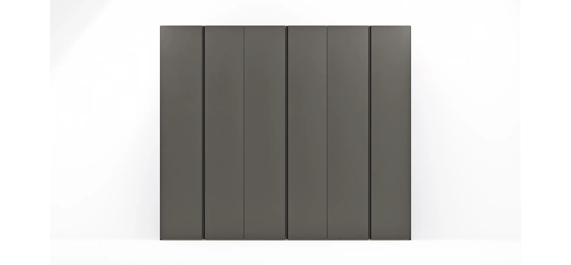 Drehtürenschrank Loretto - B ca. 280 cm, Melamin matt, Anthrazit