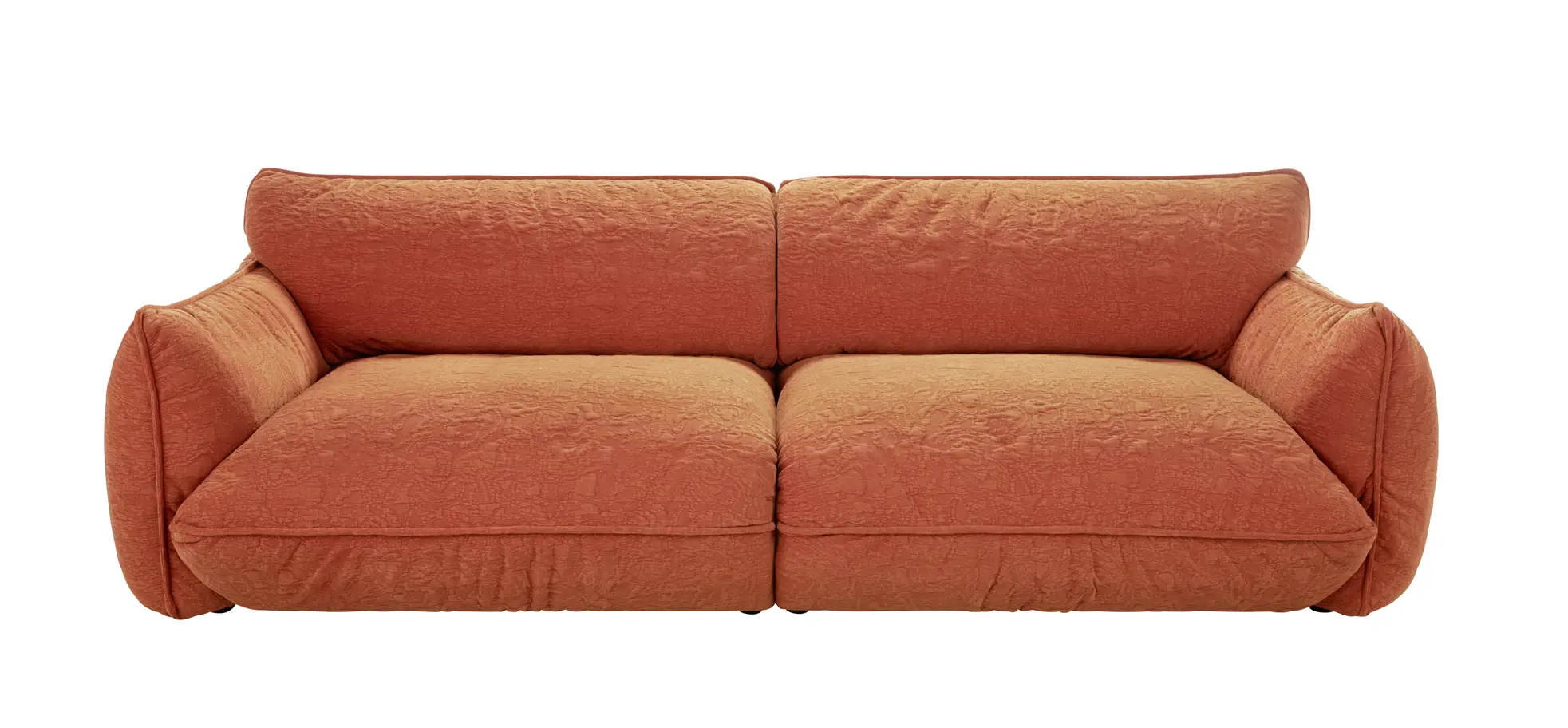 Sofa Fluffy - 4-Sitzer inkl. Rückenlehne verstellbar, Stoff, Kupfer 202307