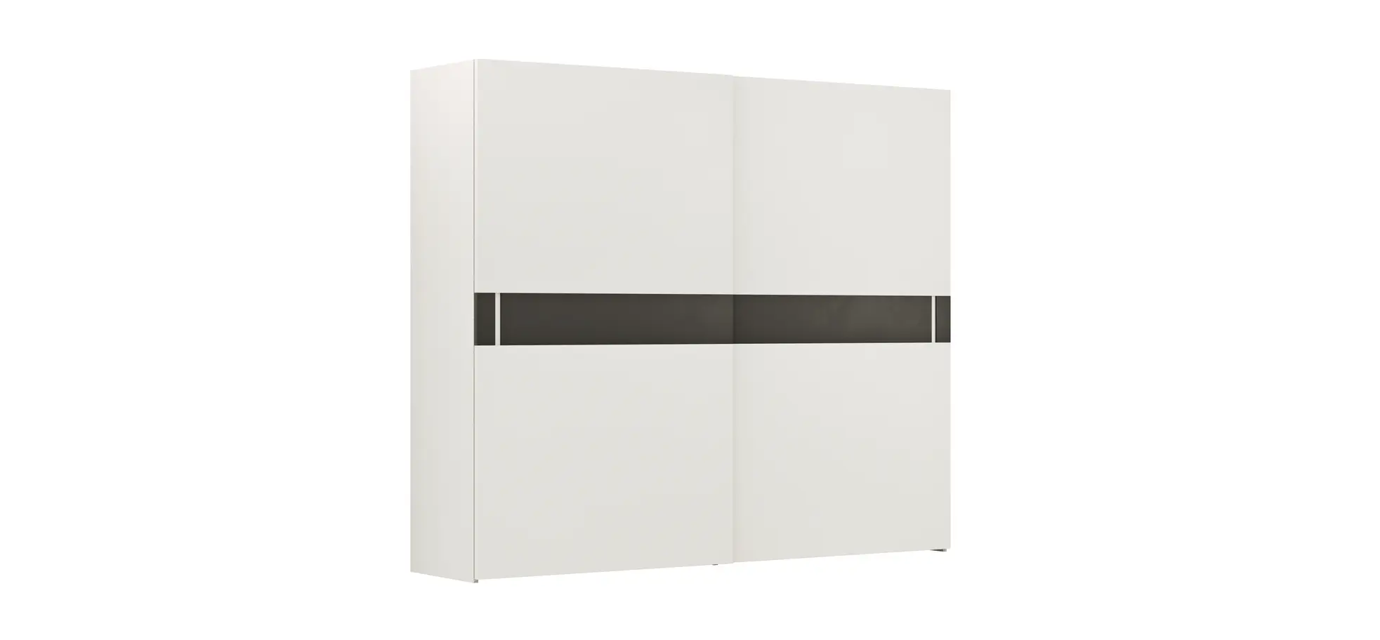 Schiebetürenschrank Loretto - B ca. 280 cm, Lack matt, Weiß 112468
