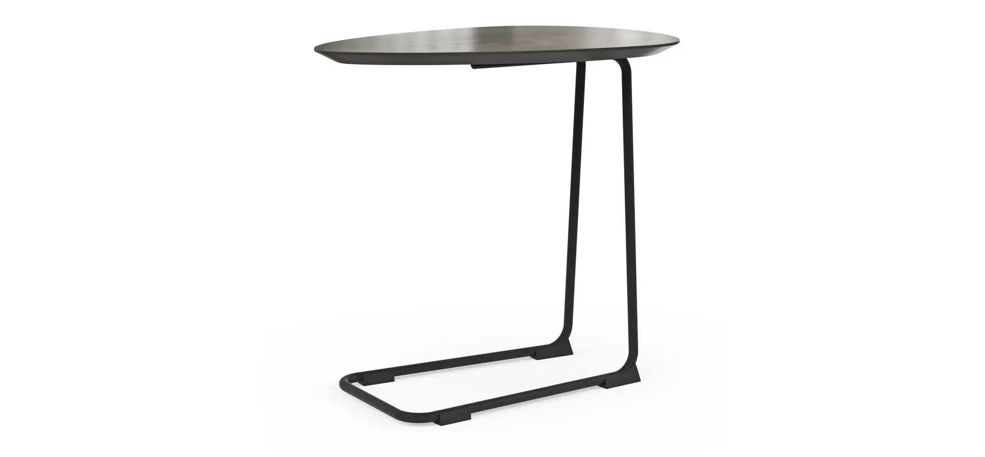 Sofatisch Fano - LBH ca. 57x39x54 cm, HPL Laminat, Graubraun