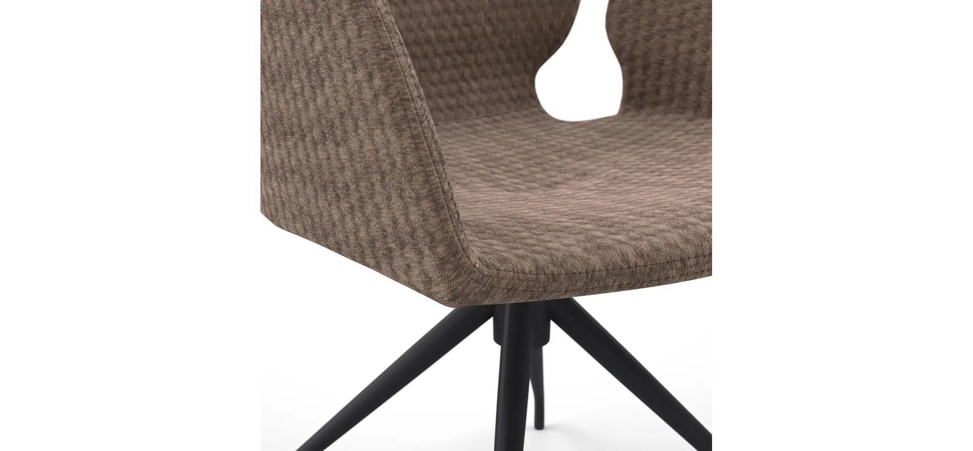 Armlehnstuhl Saltino - drehbar, Stoff, Taupe