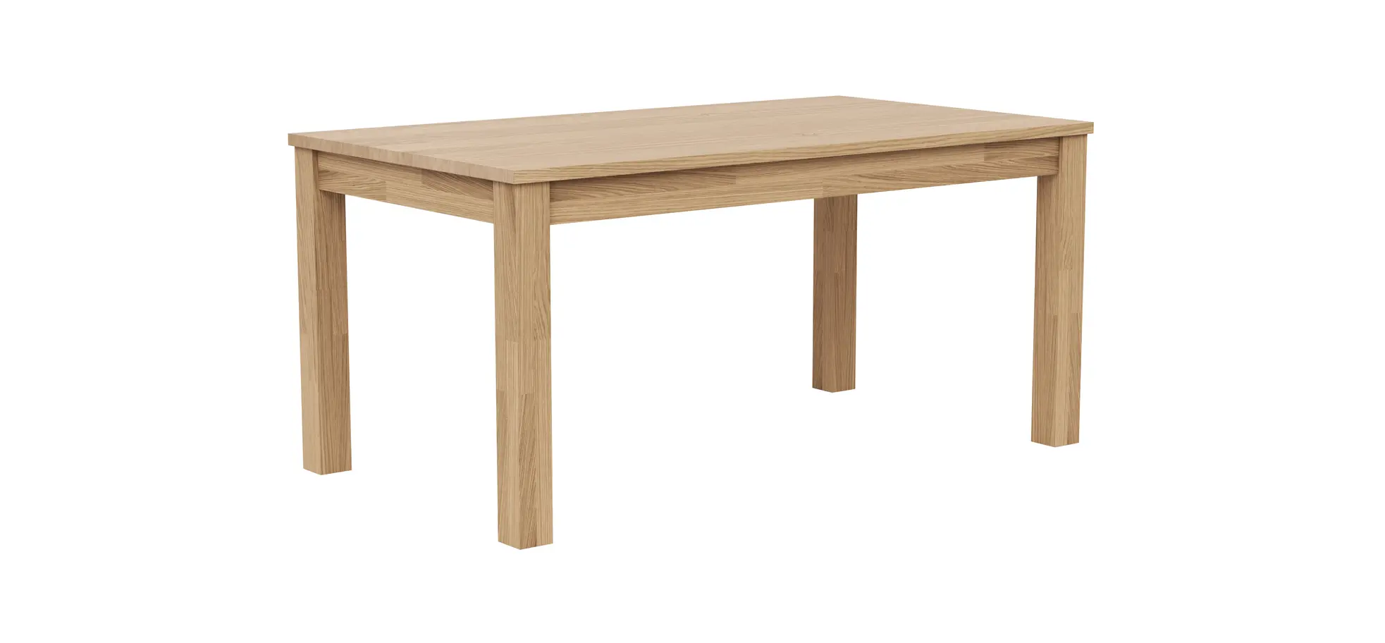 Esstisch Dinner - LB ca. 160x90 cm, Eiche bianco massiv 135330