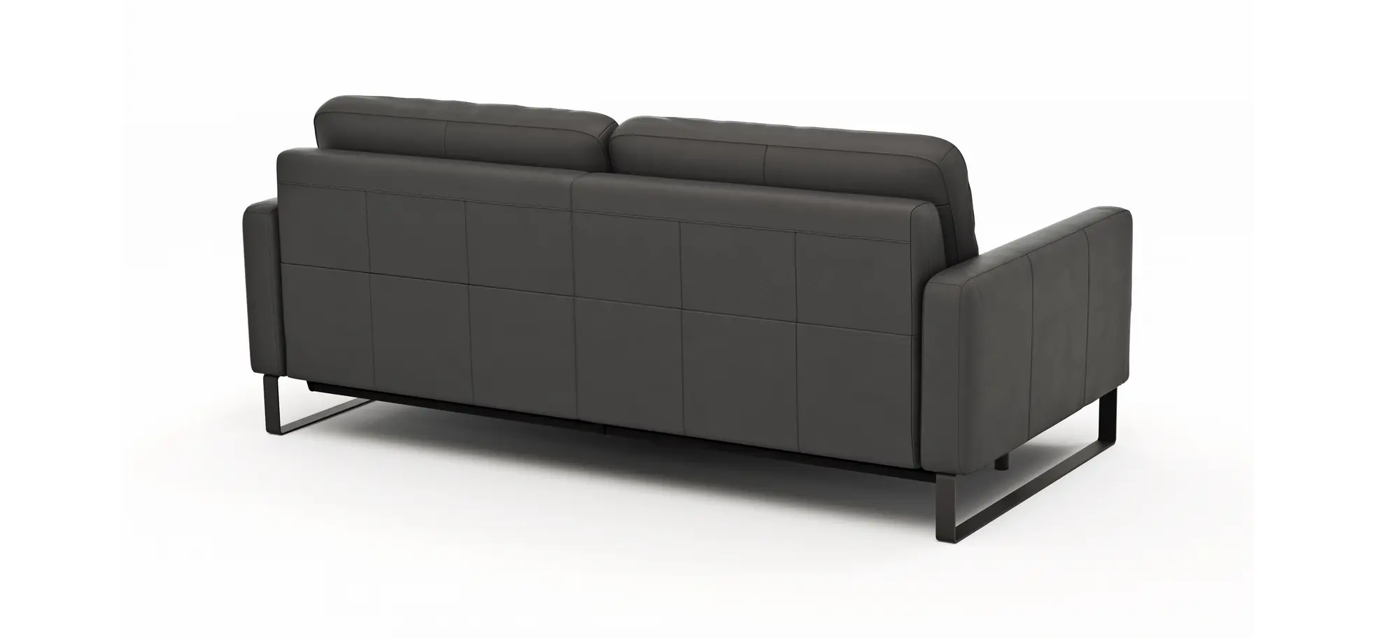 Sofa Enna - 3,5-Sitzer inklusive Relaxfunktion (motorisch), links und rechts, Leder, Anthrazit