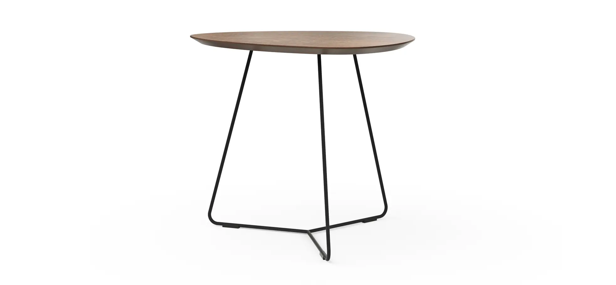 Ecktisch Fano - LBH ca. 59x50x50 cm, HPL Bronzefarben