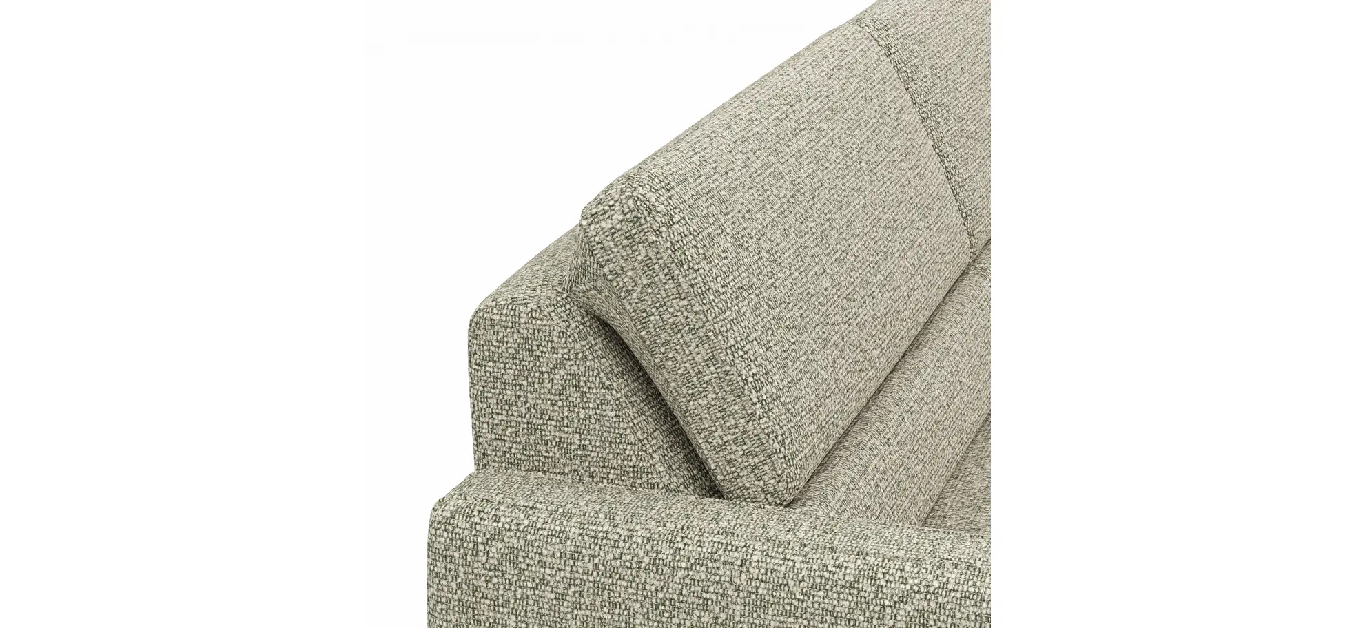 Ecksofa Valera - 3-Sitzer mit Ecke rechts inkl. Rückenlehne verstellbar, Stoff, Limone