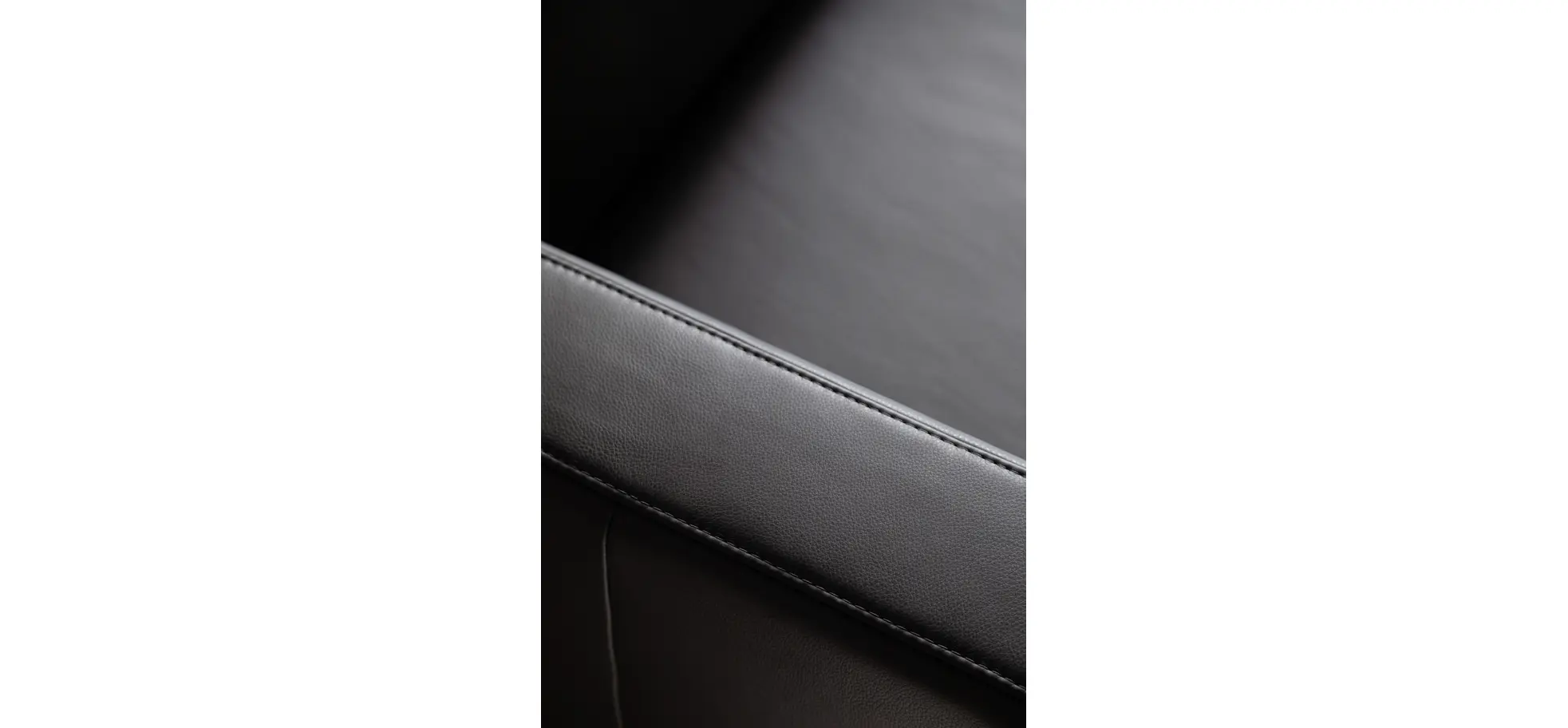 Sofa Enna - 3,5-Sitzer inklusive Relaxfunktion (motorisch), links und rechts, Leder, Anthrazit