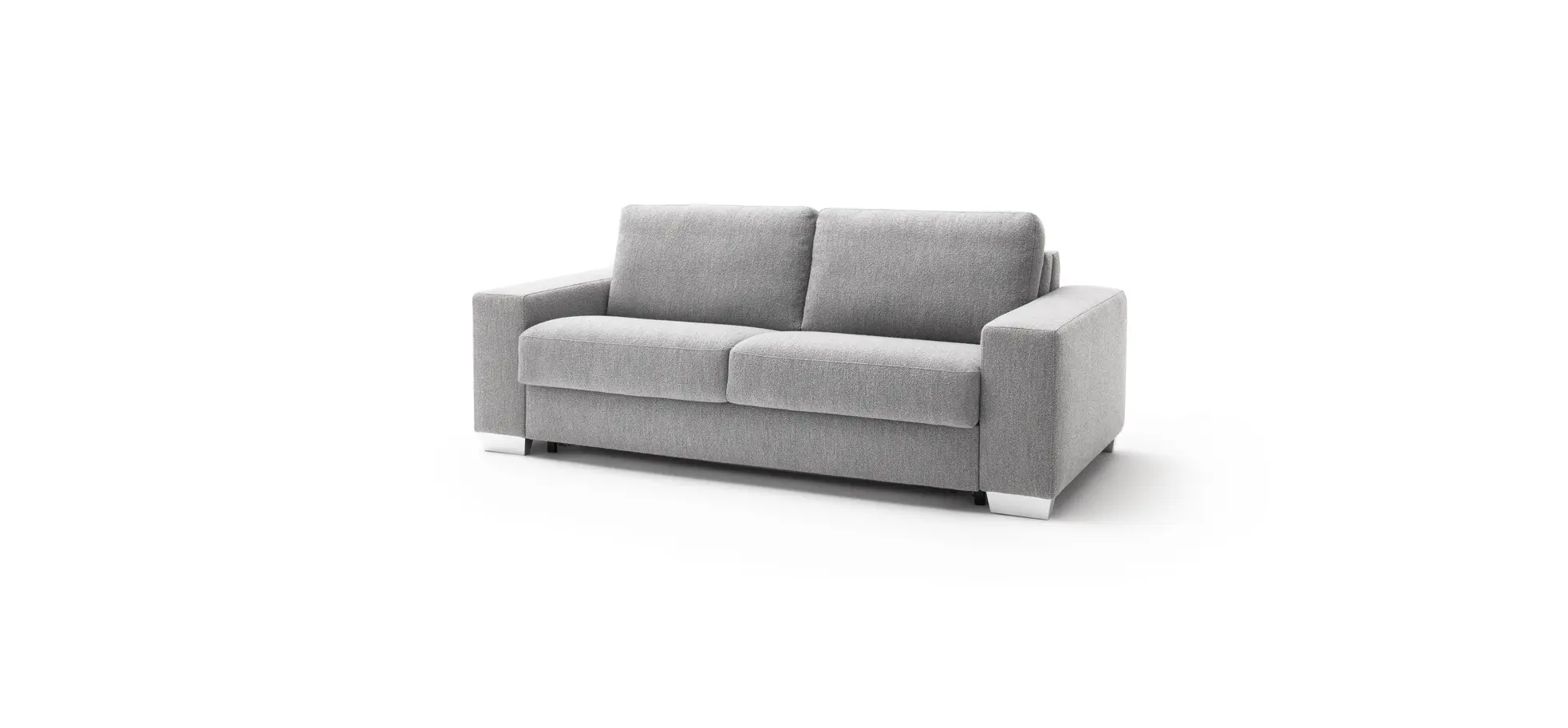 Sofa Nuoro - 2,5-Sitzer inkl. Schlaffunktion, Armlehne breit, Stoff, Grau